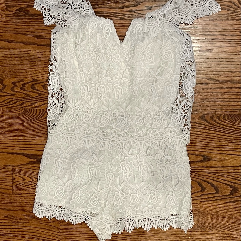 Yumi Kim white lace romper